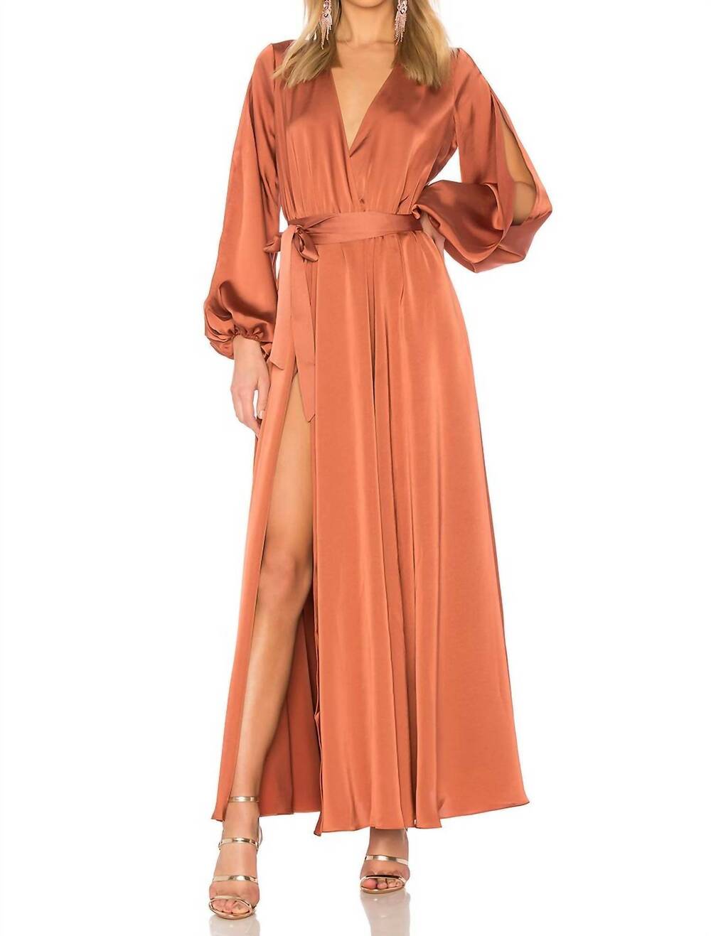 NEW MICHAEL COSTELLO eric gown in bronze